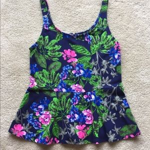 Express Floral Peplum Top